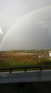 A rainbow over Greece