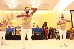 Members of Iota Phi Theta performing at the Project X Stroll Competition.  Photo by Terry Wright.