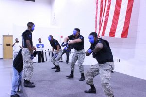 The National Society of Pershing Rifles Spring 2016 probate in Turner's Armory. Photo by Terry Wright.