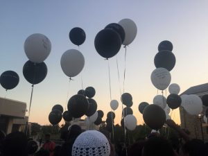 Releasing of the balloons, symbolizing the victims' spirits being set free. Photo credit: Terrance Smith