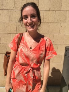 Megan Speranza, a freshman Marketing major from New York says the best thing this summer was "I had fun at the beach." The worst thing? "The start of school."