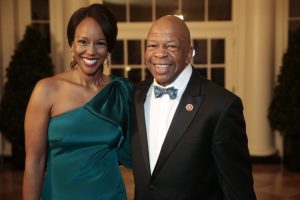 Elijah Cummings with his wife, Maya Rockeymoore Cummings.