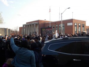 Citizens once again rally at the Western District Police Station in order to demand justice for Freddie Gray.