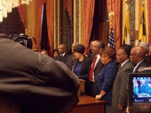 Mayor Stephanie Rawlings-Blake at her April 24th press conference at City Hall demanding answers for Freddie Gray's death.