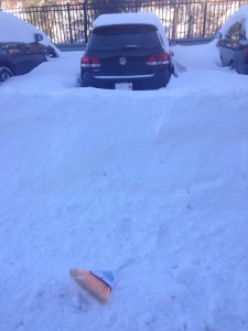 Car surrounded by snow in Morgan View. Photo by Keva Coles-Benton.