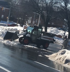 Hillen Road cleanup work continues alongside campus.