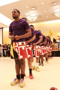 Members of Omega Psi Phi performing at the Project X Stroll Competition.  Photo by Terry Wright.