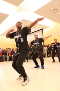 Members of Phi Beta Sigma perform at the Project X Stroll Competition.  Photo by Terry Wright.