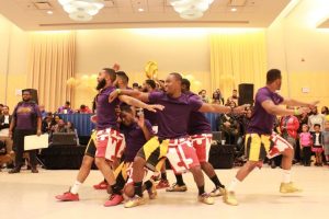 Members of Omega Psi Phi perform at the Project X Stroll Competition.  Photo by Terry Wright.