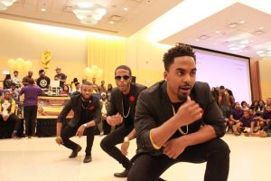 Members of Kappa Alpha Psi perform at the Project X Stroll Competition.  Photo by Terry Wright.