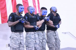 The National Society of Pershing Rifles Spring 2016 probate in Turner's Armory. Photo by Terry Wright.