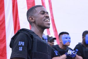 The National Society of Pershing Rifles Spring 2016 probate in Turner's Armory. Photo by Terry Wright.