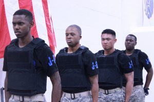 The National Society of Pershing Rifles Spring 2016 probate in Turner's Armory. Photo by Terry Wright.