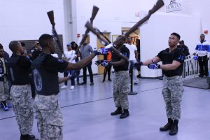 The National Society of Pershing Rifles Spring 2016 probate in Turner's Armory. Photo by Terry Wright.