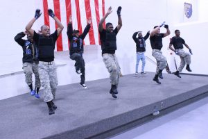 The National Society of Pershing Rifles Spring 2016 probate in Turner's Armory. Photo by Terry Wright.