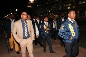 The Alpha Nu Omega Spring 2016 probate in Jenkins Pit.  Photo by Terry Wright.