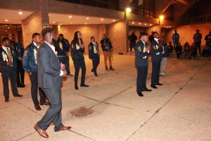 The Alpha Nu Omega Spring 2016 probate in Jenkins Pit.  Photo by Terry Wright.