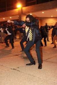 The Alpha Nu Omega Spring 2016 probate in Jenkins Pit.  Photo by Terry Wright.