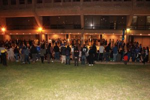 The Alpha Nu Omega Spring 2016 probate in Jenkins Pit.  Photo by Terry Wright.