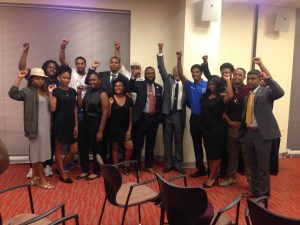 Green Party Vice Presidential candidate Ajamu Baraka with Morgan State University students after his speech on campus. Photo by Akira Kyles.