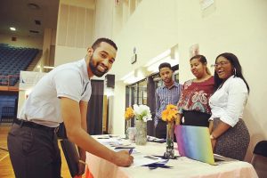 The Center for Career Development (CCD) partnered with Amity PR Group for the 42nd annual career fair to provide information about the many services the CCD offers and conducts research from the participants.