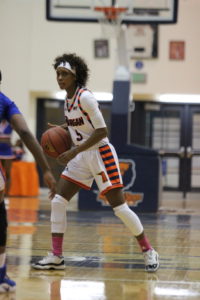 Bebe Farrar in a game earlier this season against Savannah State University. Photo by Wyman Jones.