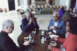 Attendees of the Tuskegee Airmen Symposium enjoying lunch. Photo by Maliik Obee.