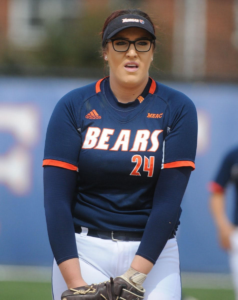 Junior pitcher Amy Begg prepares to toss a pitch earlier this season. Photo courtesy of Morgan State Athletics.